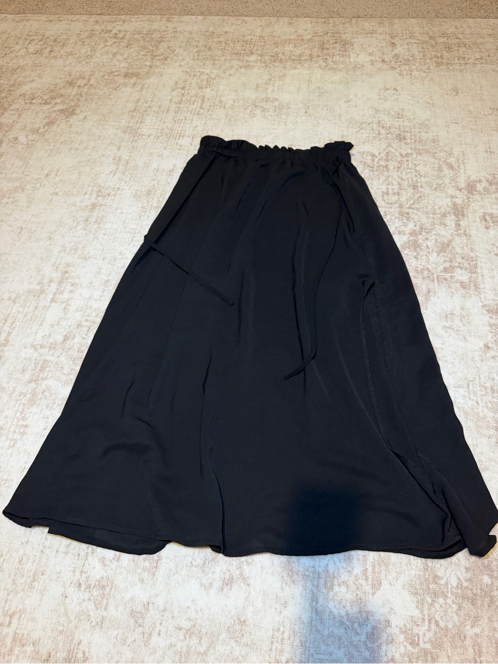 SHEIN Black Chiffon Maxi Skirt with Slit Women’s Large